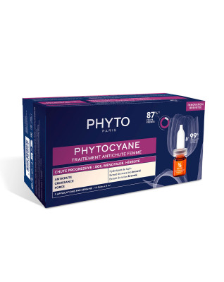 PHYTOCYANE traitement anti-chute progressif pour femme 12 x 5 ml